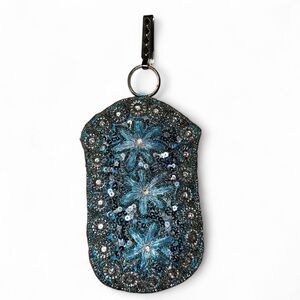 Blue and Silver Sequin Phone Holder